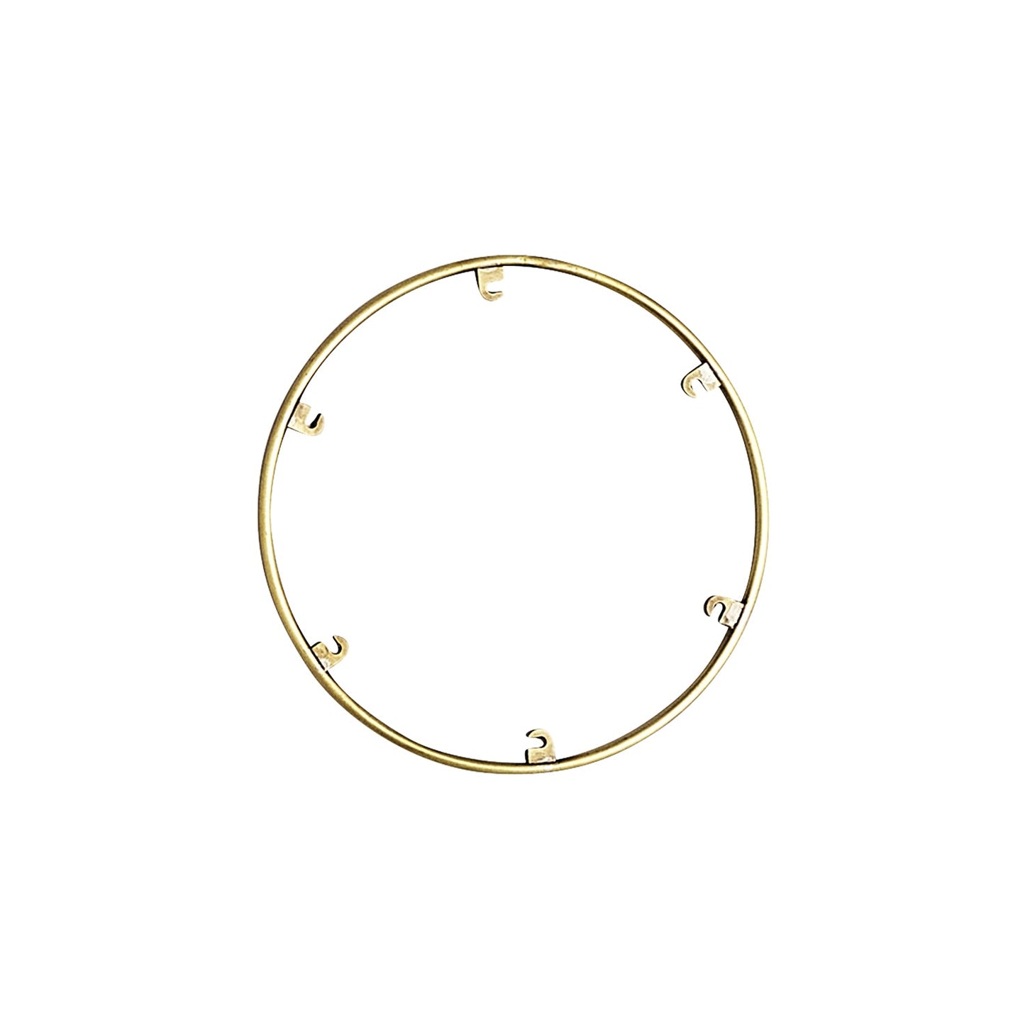 Trellis Round Spacer Accessory in Natural Brass (8.8-Inch/6-Hook).