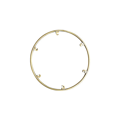 Trellis Round Spacer Accessory in Natural Brass (8.8-Inch/6-Hook).