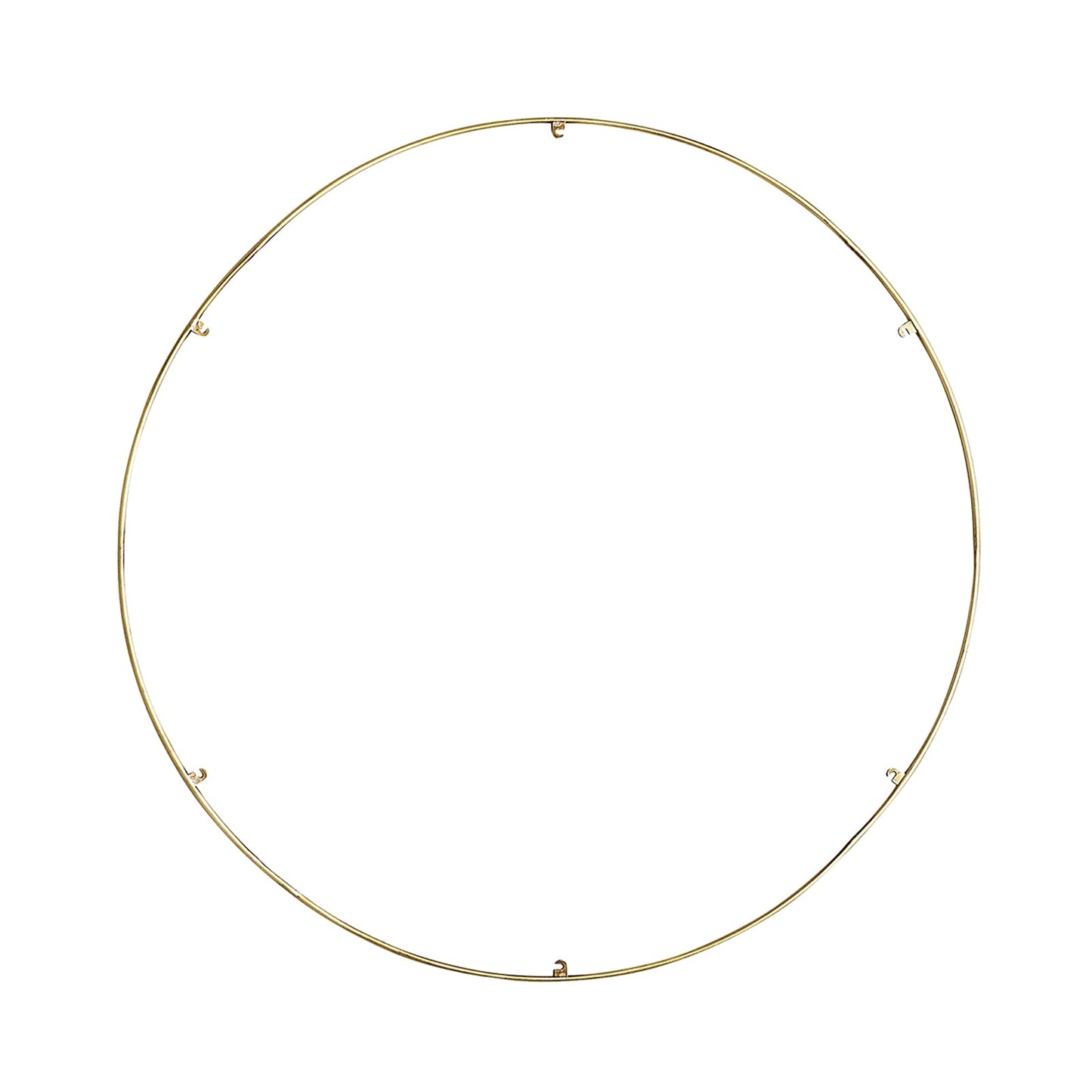 Trellis Round Spacer Accessory in Natural Brass (30.3-Inch/6-Hook).