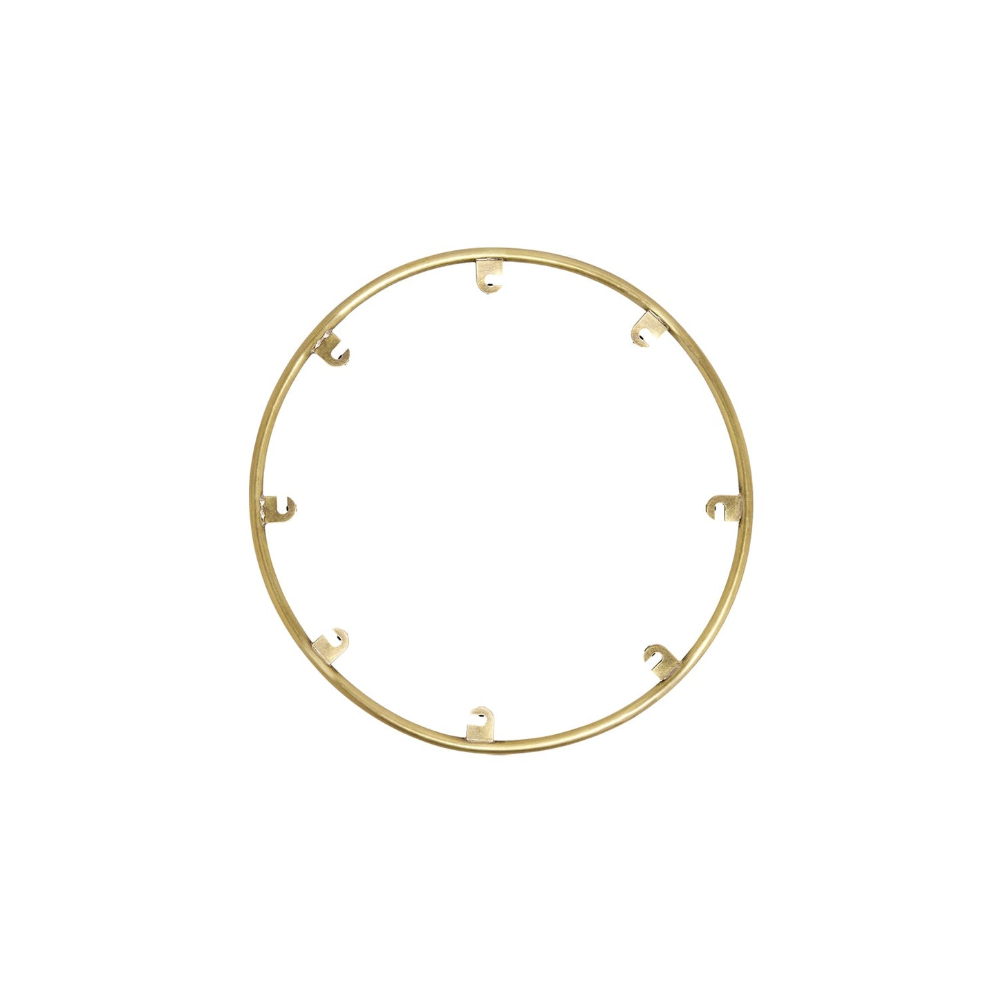 Trellis Round Spacer Accessory in Natural Brass (8.8-Inch/8-Hook).