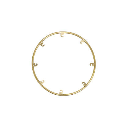 Trellis Round Spacer Accessory in Natural Brass (8.8-Inch/8-Hook).
