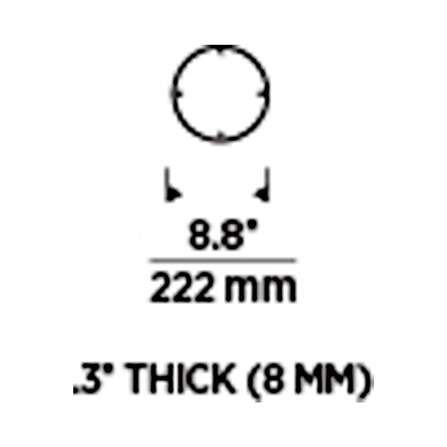 Trellis Round Spacer Accessory - line drawing.