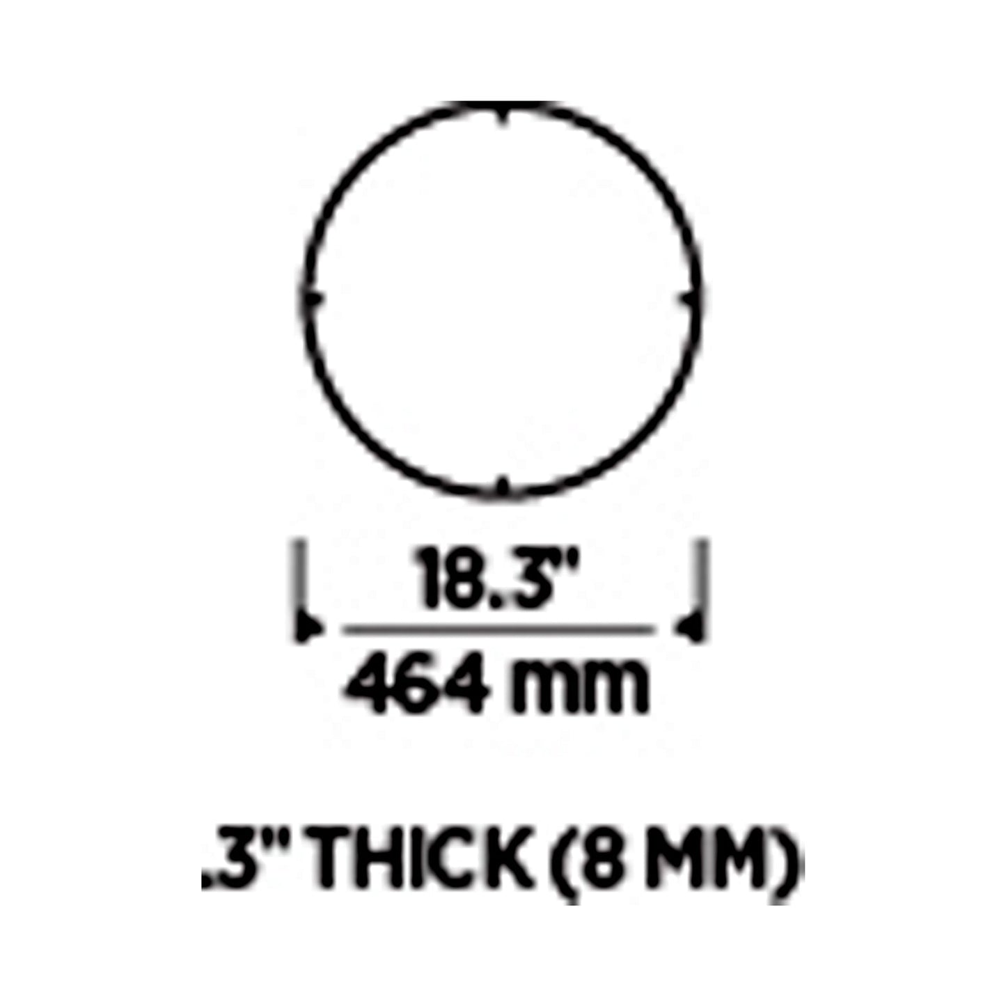 Trellis Round Spacer Accessory - line drawing.