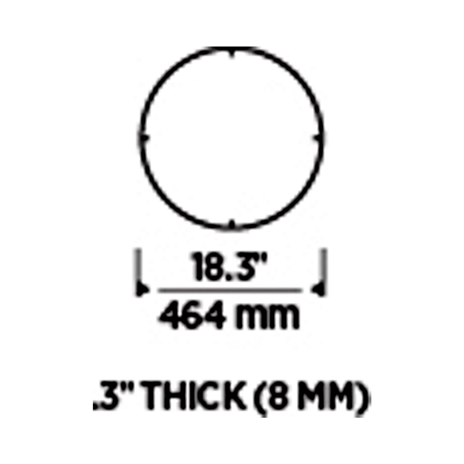 Trellis Round Spacer Accessory - line drawing.