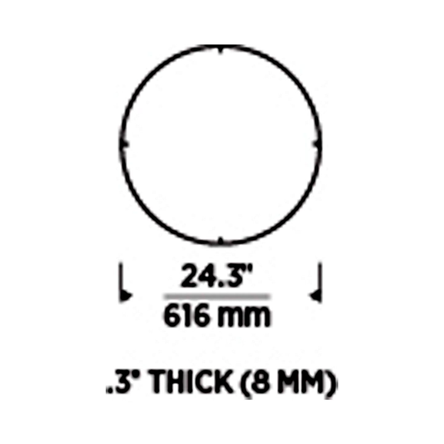 Trellis Round Spacer Accessory - line drawing.