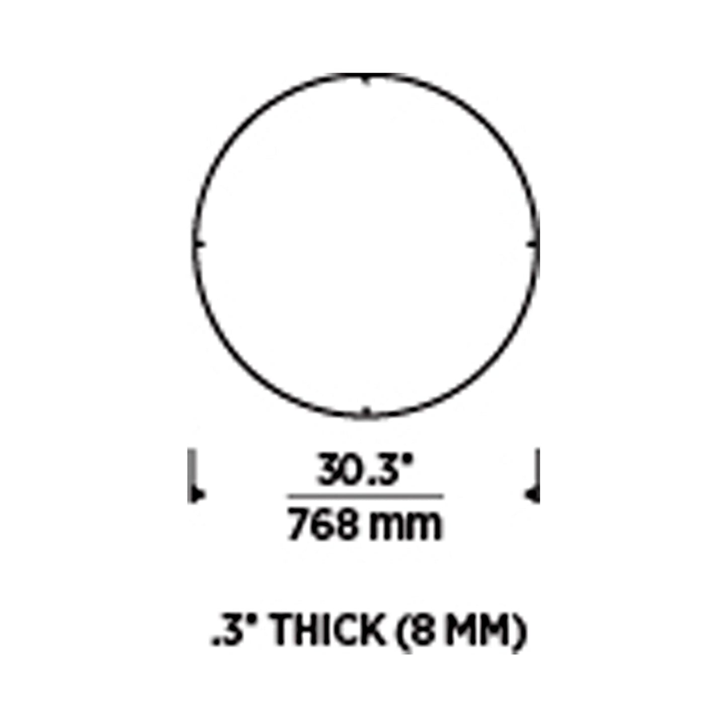 Trellis Round Spacer Accessory - line drawing.