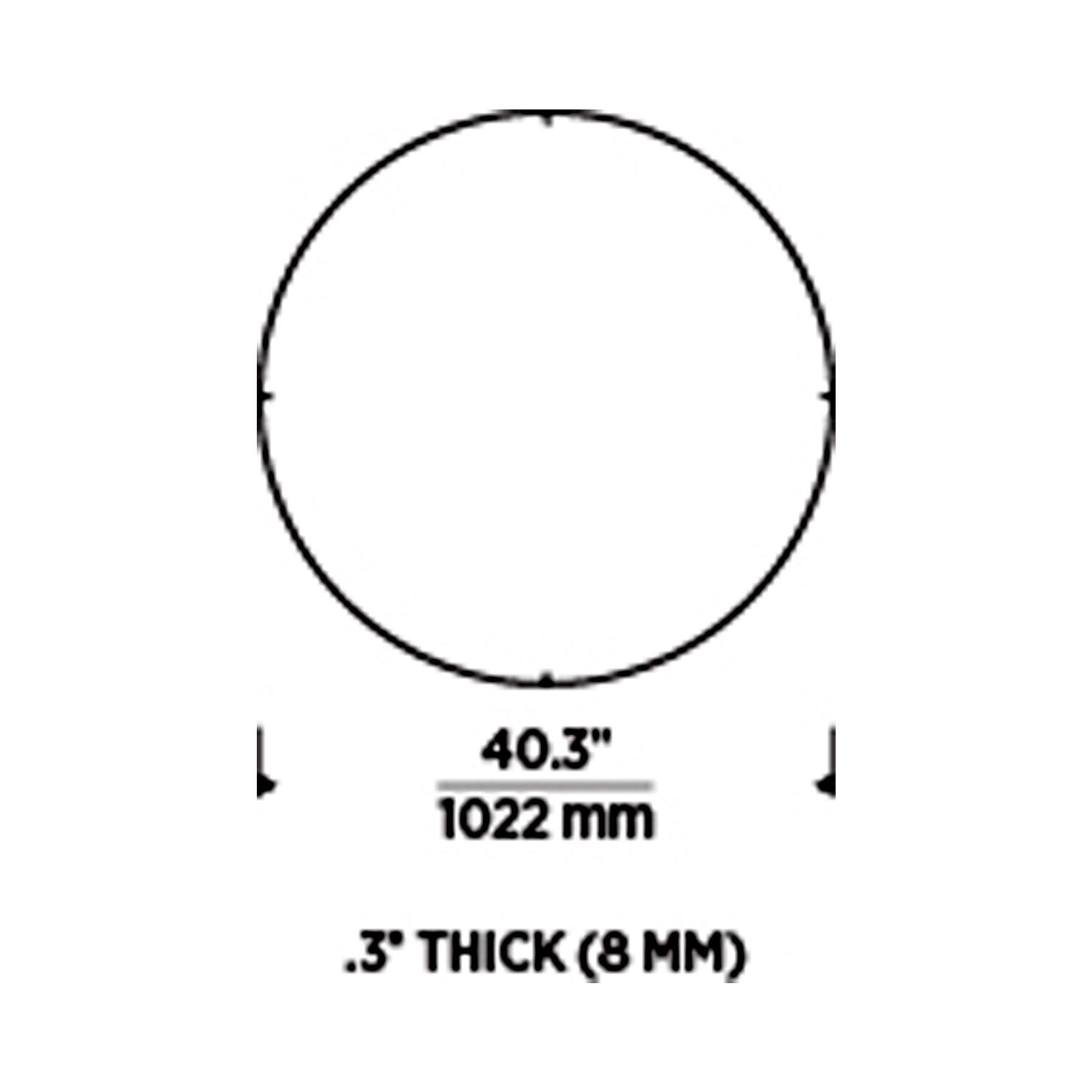 Trellis Round Spacer Accessory - line drawing.