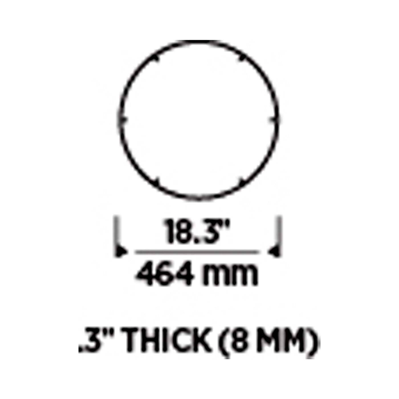 Trellis Round Spacer Accessory - line drawing.