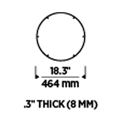 Trellis Round Spacer Accessory - line drawing.