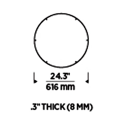 Trellis Round Spacer Accessory - line drawing.