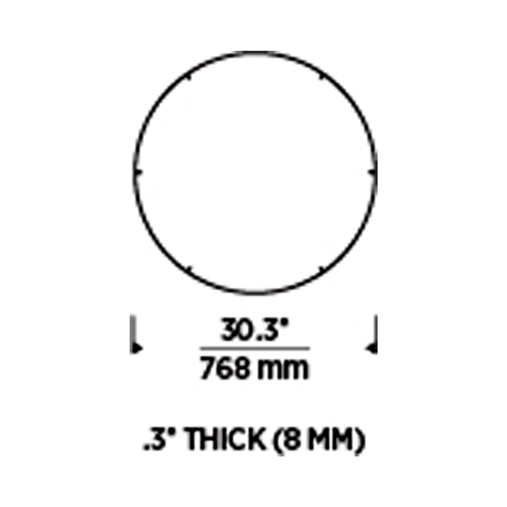 Trellis Round Spacer Accessory - line drawing.