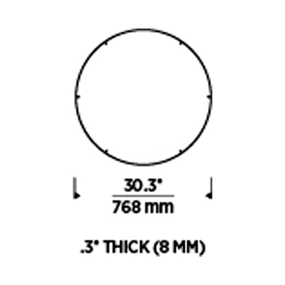 Trellis Round Spacer Accessory - line drawing.