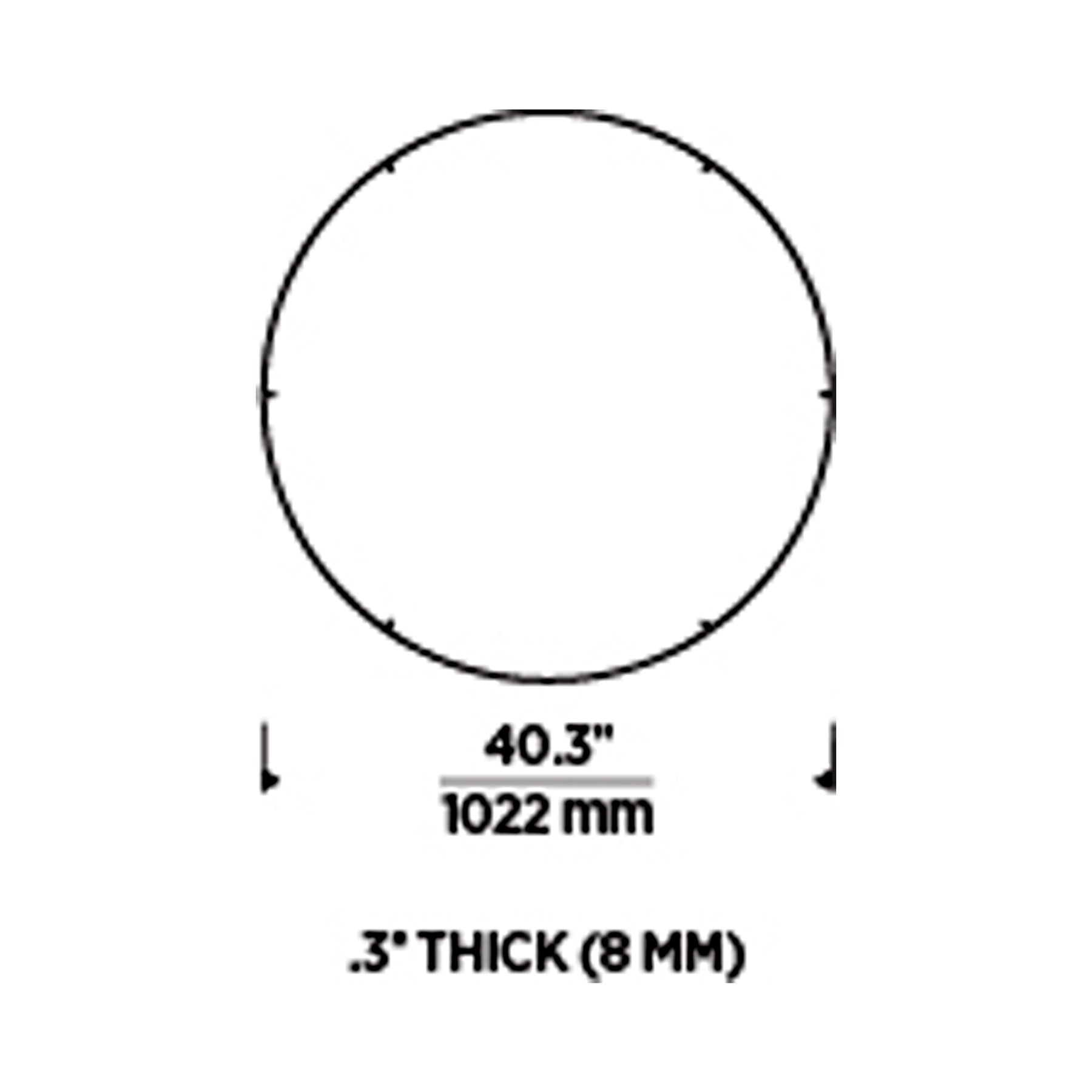 Trellis Round Spacer Accessory - line drawing.