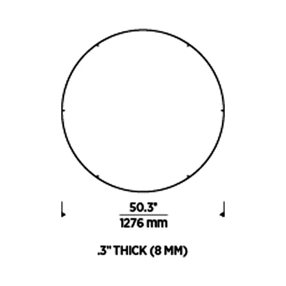 Trellis Round Spacer Accessory - line drawing.