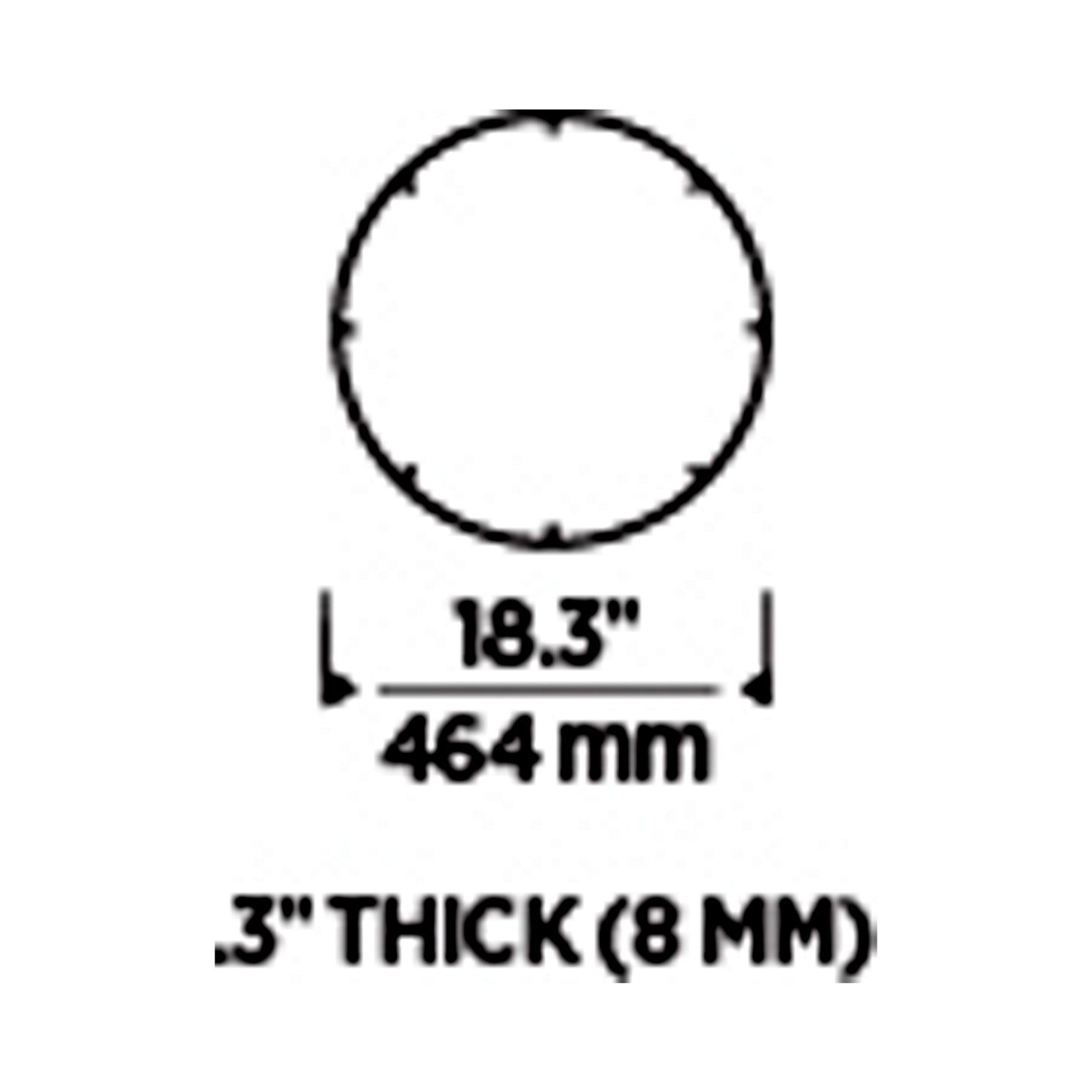 Trellis Round Spacer Accessory - line drawing.