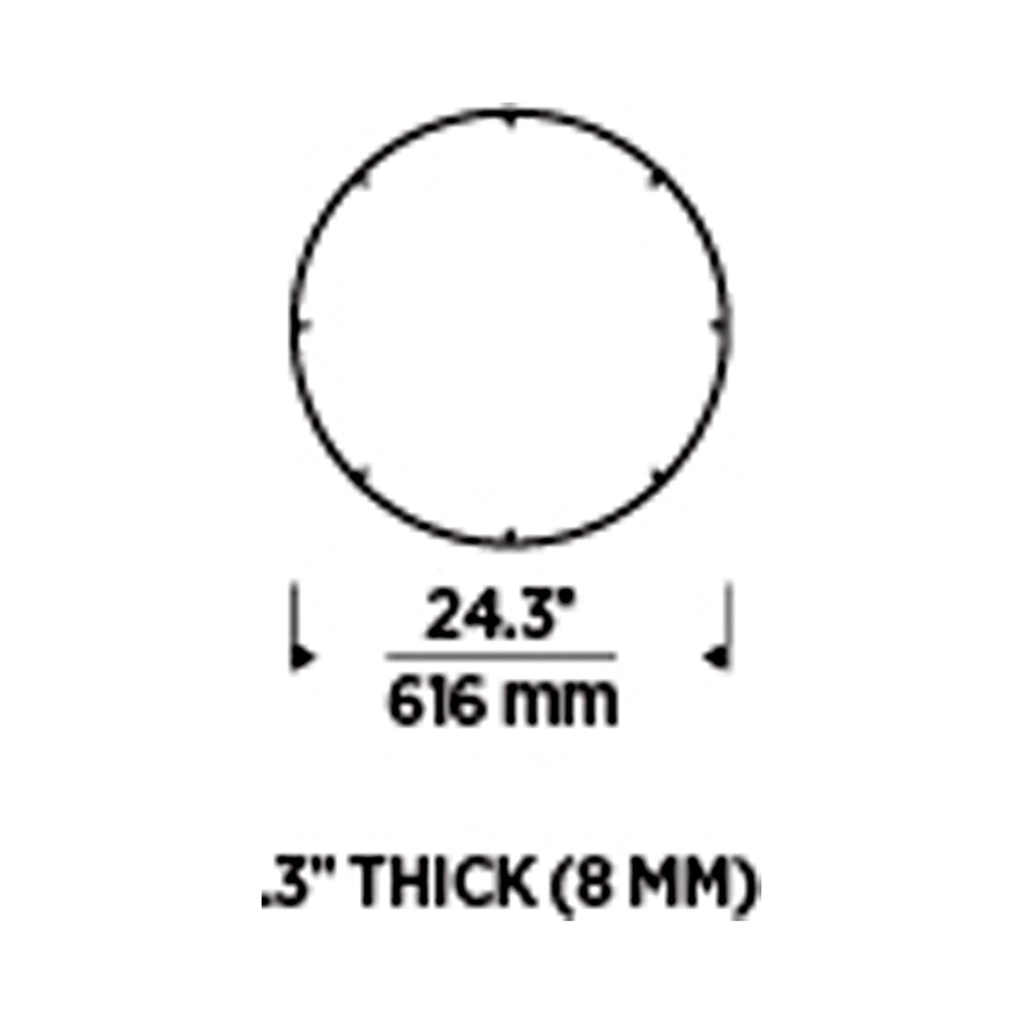 Trellis Round Spacer Accessory - line drawing.