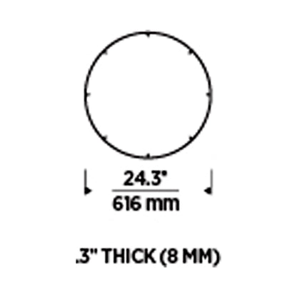 Trellis Round Spacer Accessory - line drawing.