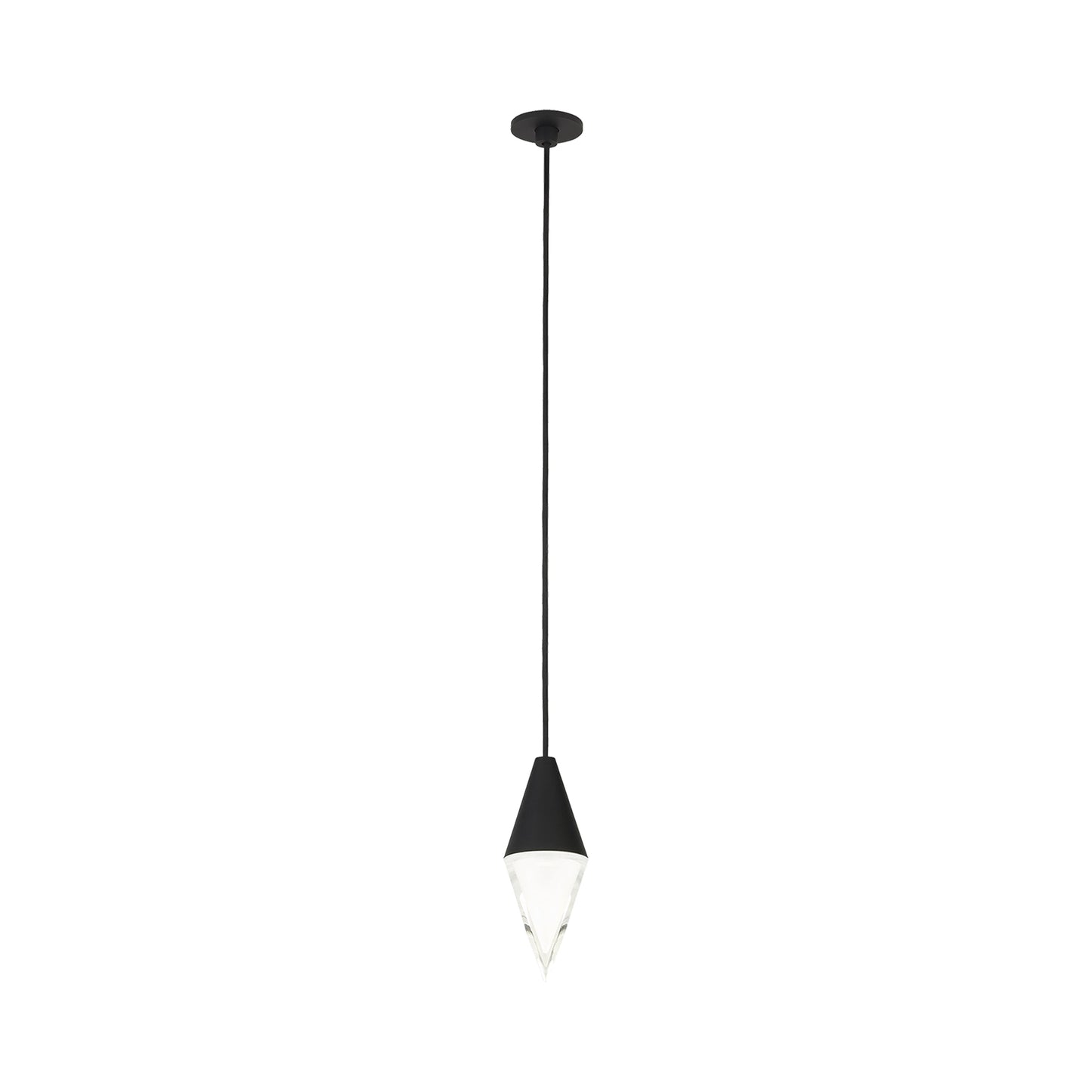 Turret LED Pendant Light in Nightshade Black (Small).