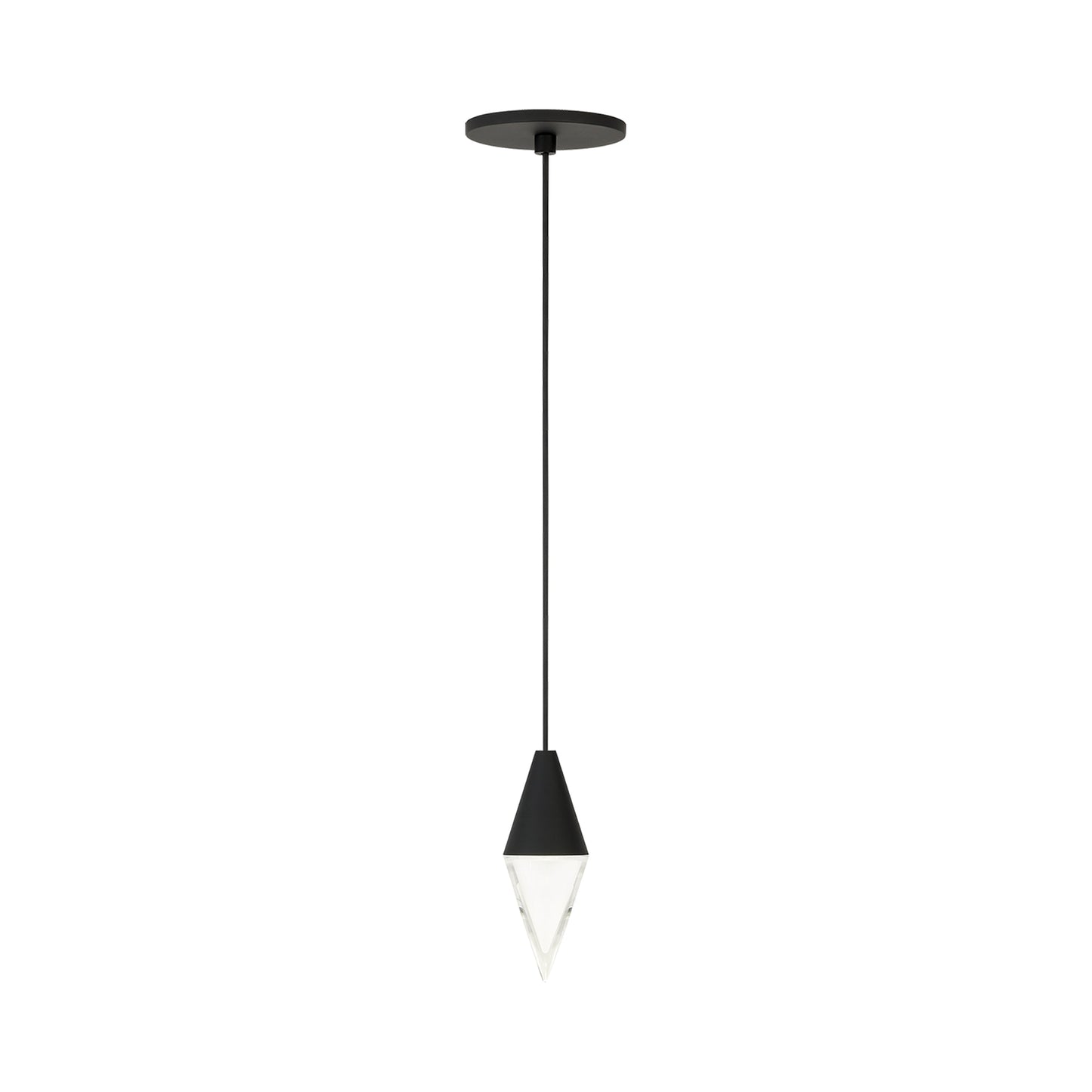 Turret LED Pendant Light in Nightshade Black (Large).