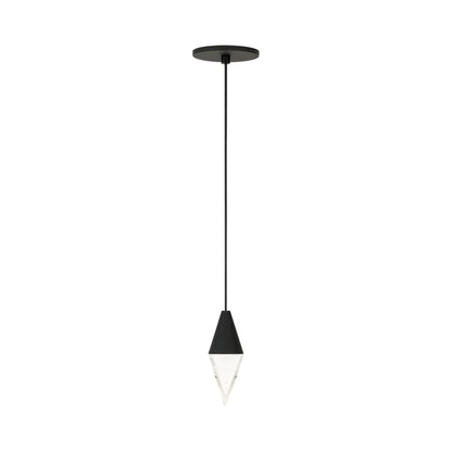 Turret LED Pendant Light in Nightshade Black (Large).