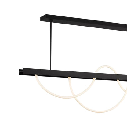 Uneri Linear LED Chandelier in Detail.
