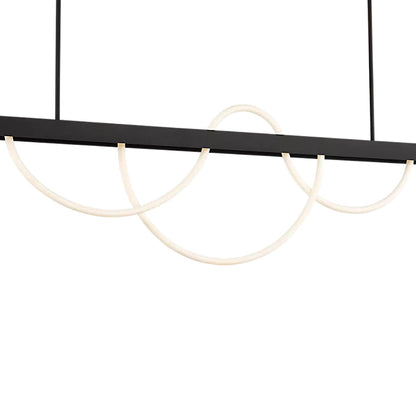 Uneri Linear LED Chandelier in Detail.