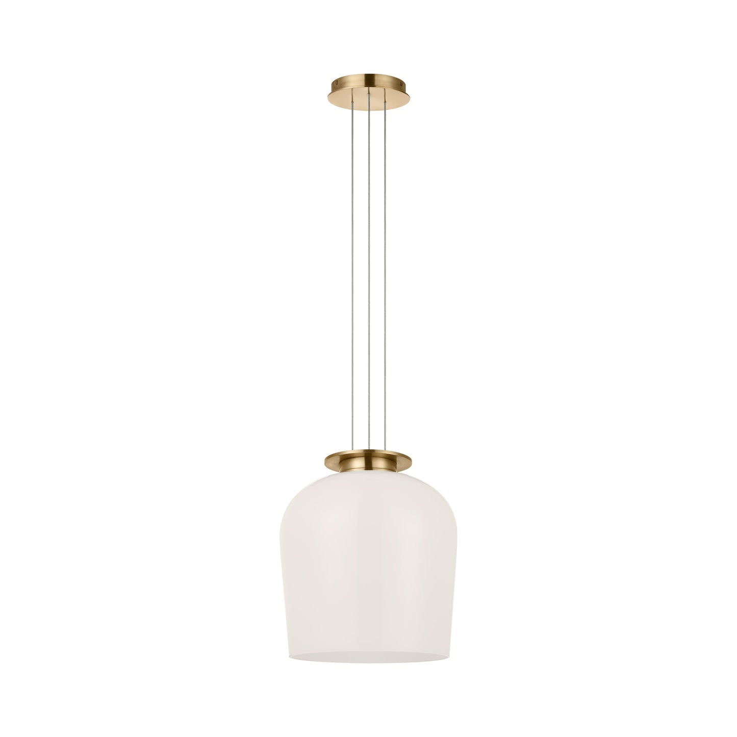 Vetro LED Pendant Light in Hand Rubbed Antique Brass (13.3-Inch).