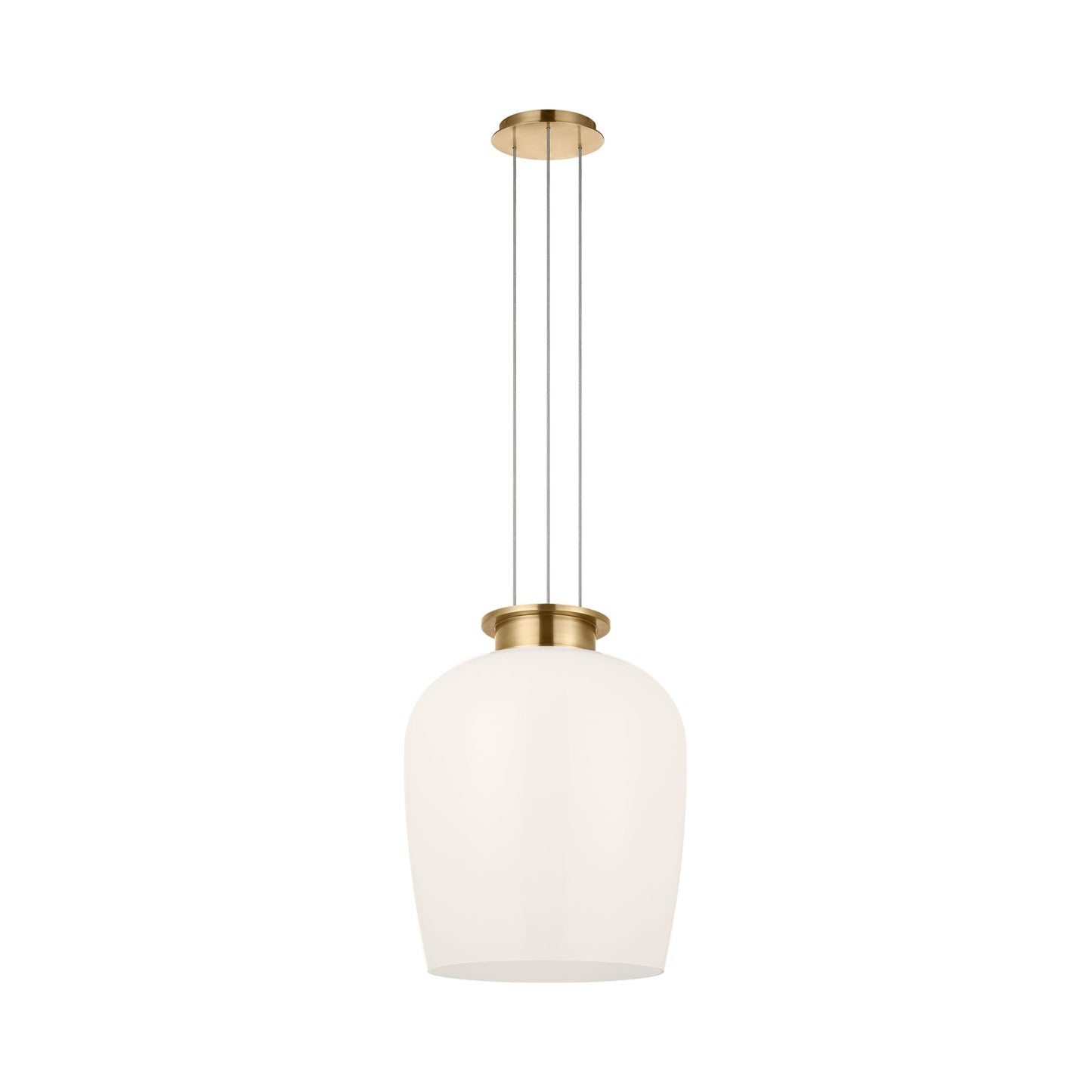 Vetro LED Pendant Light in Hand Rubbed Antique Brass (21-Inch).