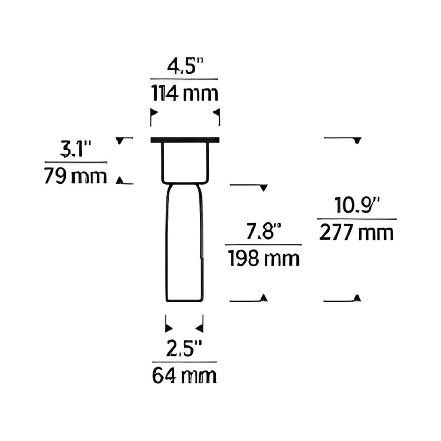 Volver LED Flush Mount Ceiling Light - line drawing.