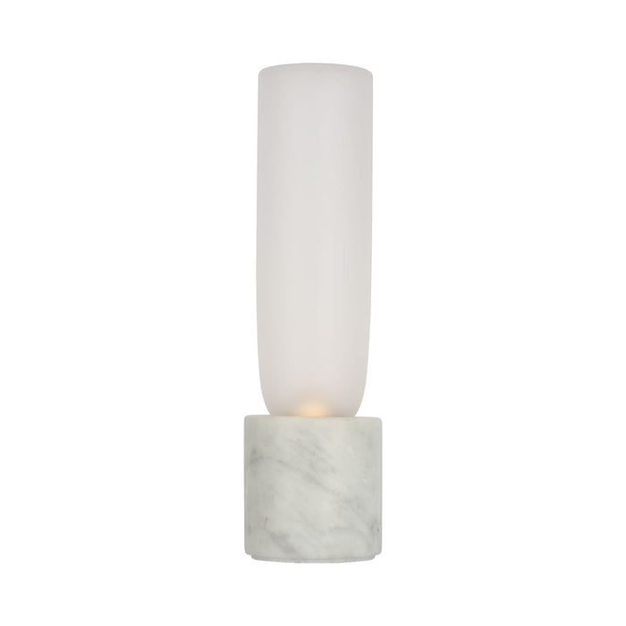 Volver LED Table Lamp in White Marble (9.7-Inch).