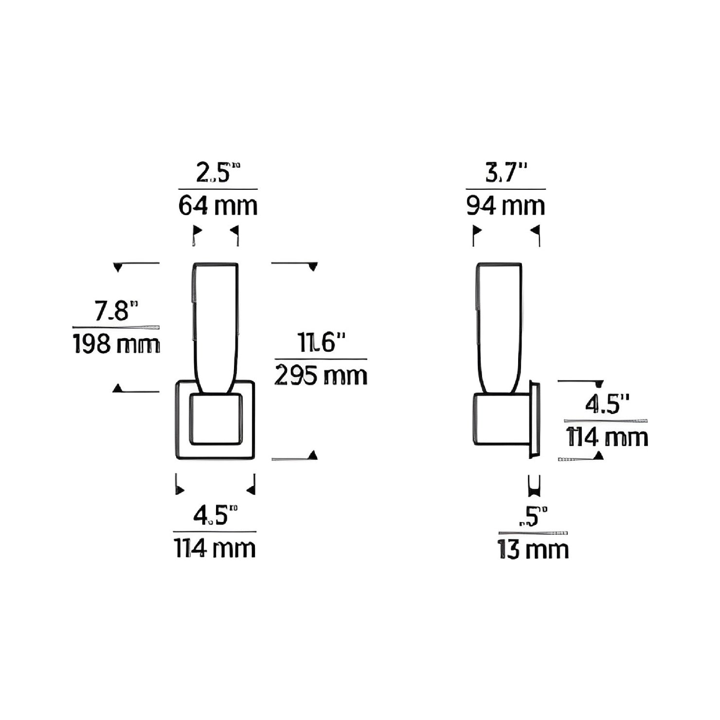 Volver LED Wall Light - line drawing.