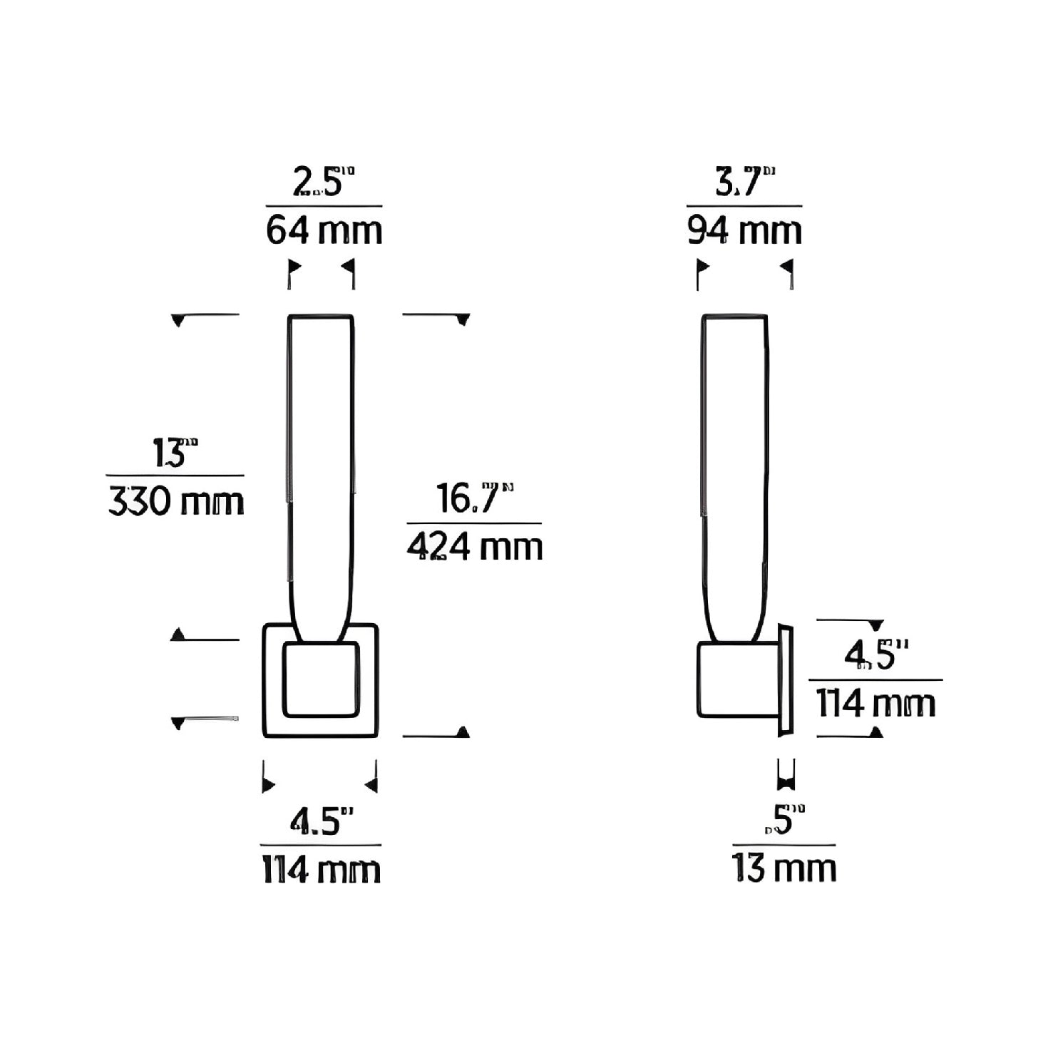 Volver LED Wall Light - line drawing.
