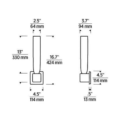Volver LED Wall Light - line drawing.