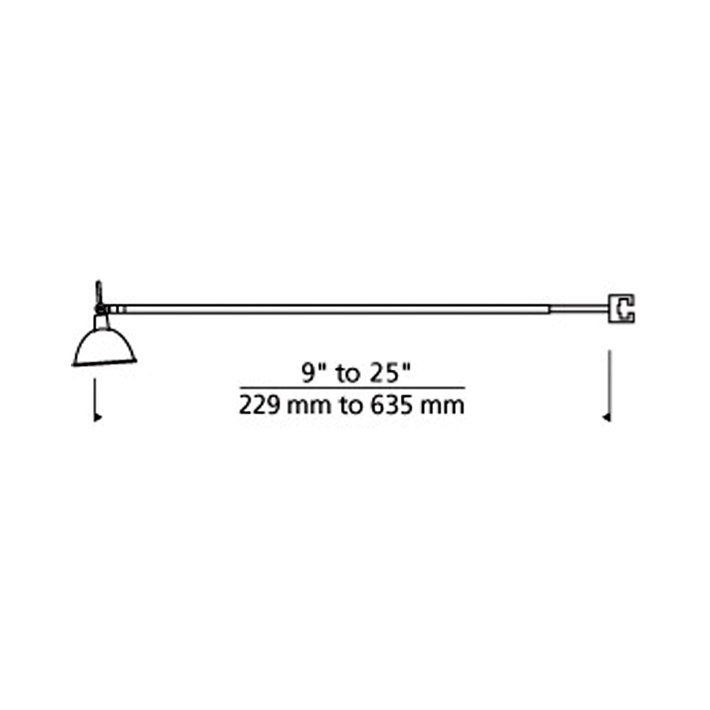 Wall Telescope Head - line drawing.