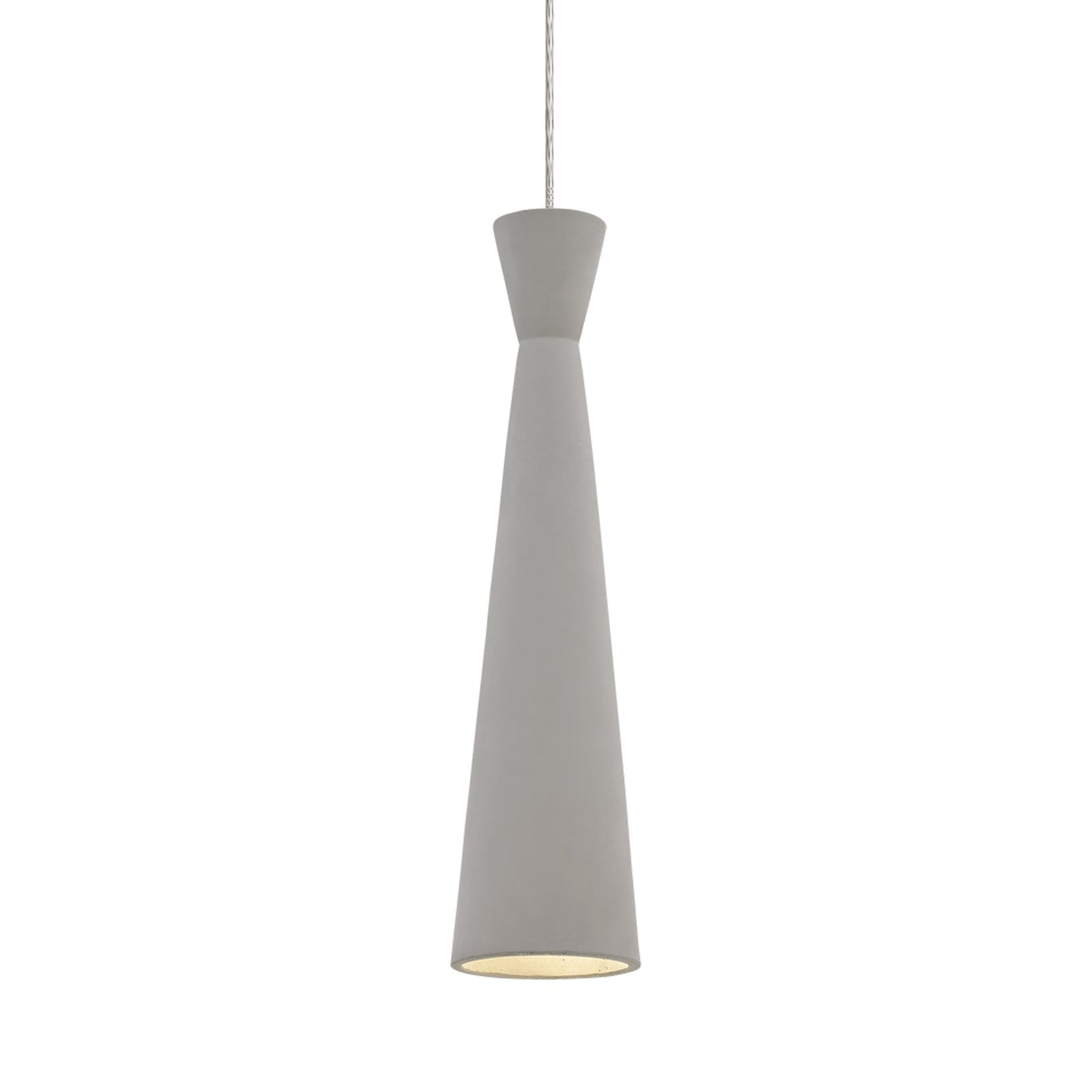 Windsor Low Voltage Pendant Light in Concrete/Chrome.