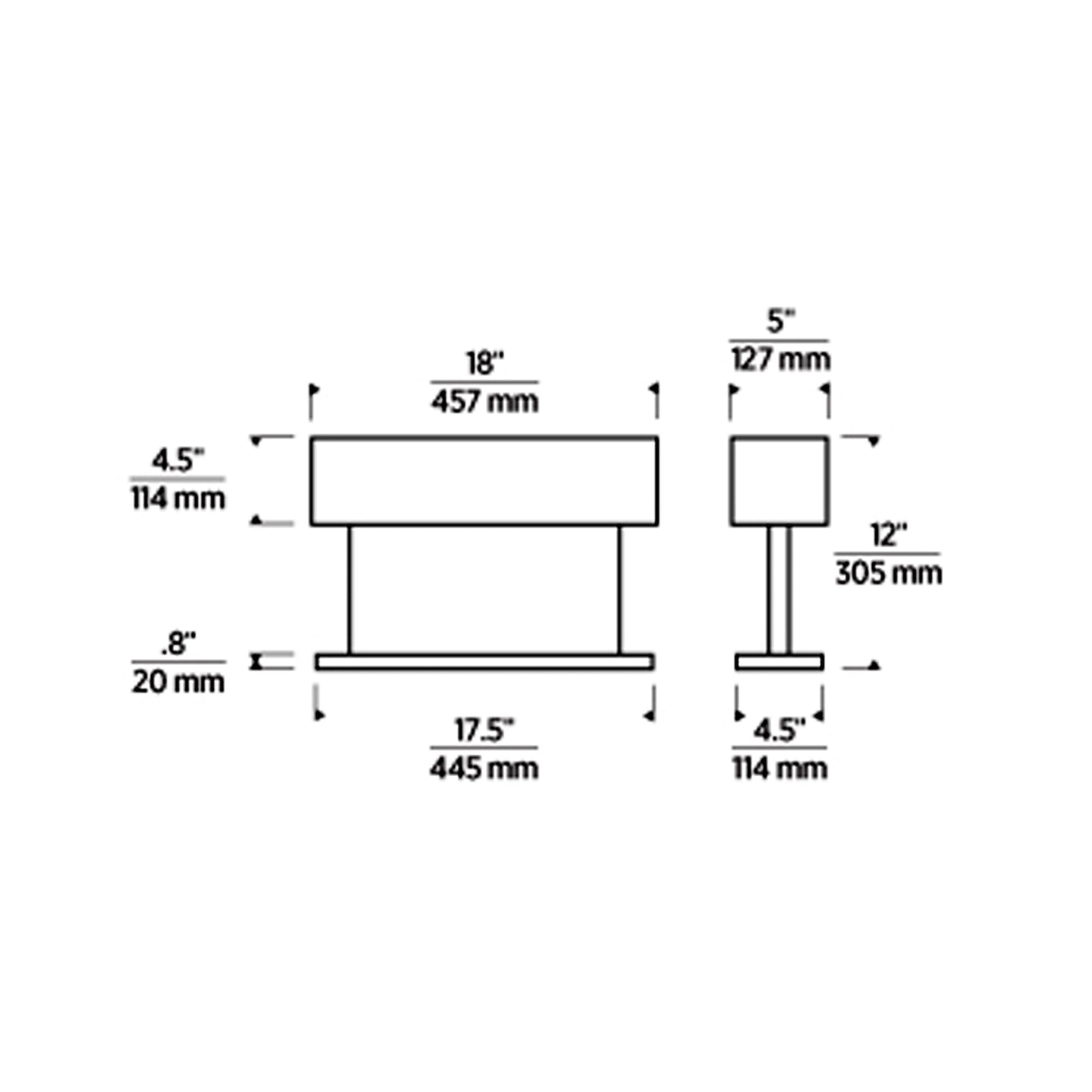 Wyllis LED Table Lamp - line drawing.