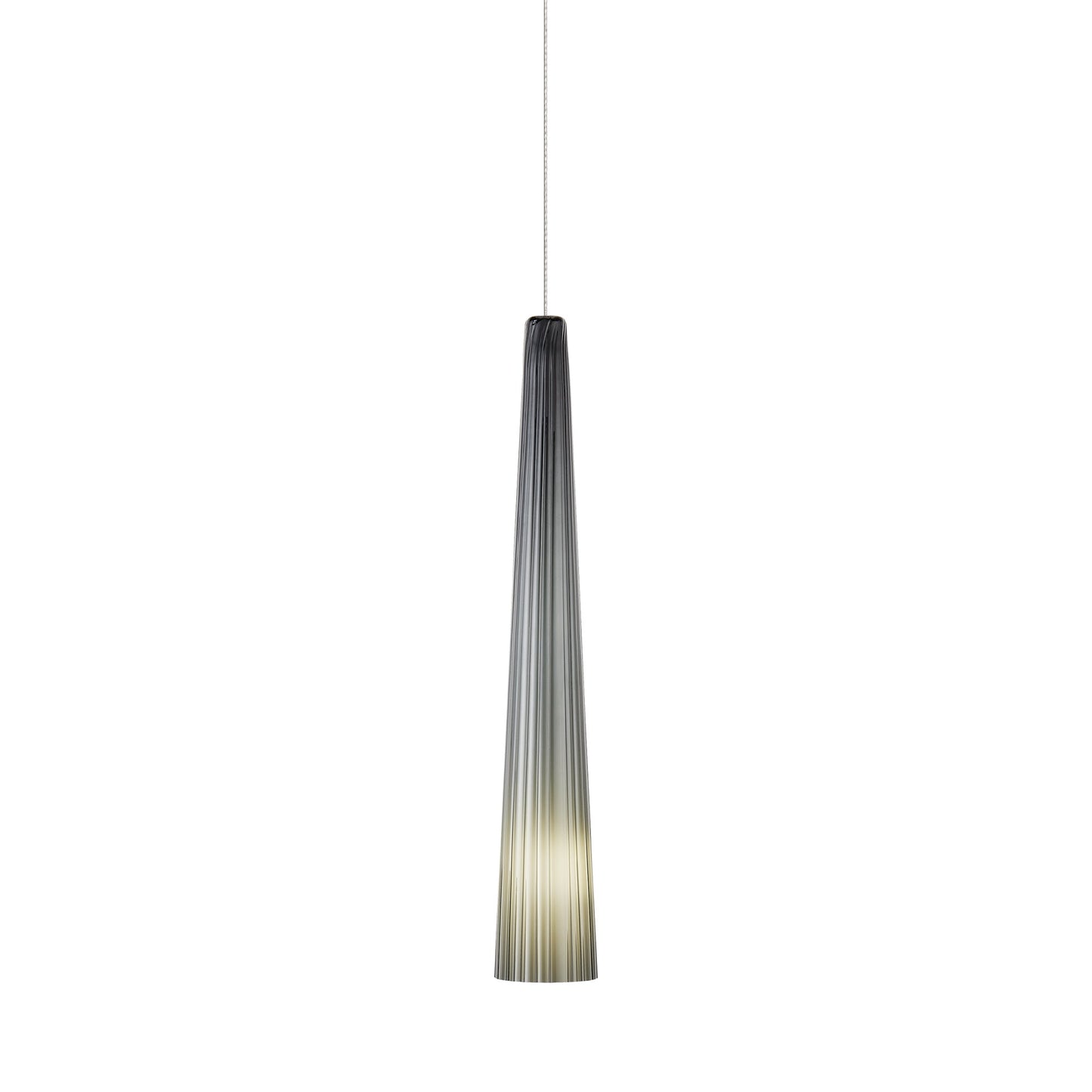 Zenith LED Pendant Light in Smoke/Satin Nickel (Small).