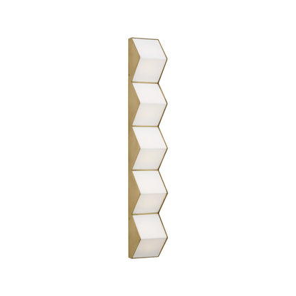 Zig Zag LED Wall Light in Natural Brass (X-Large).