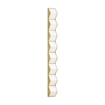 Zig Zag LED Wall Light in Natural Brass (Grande).