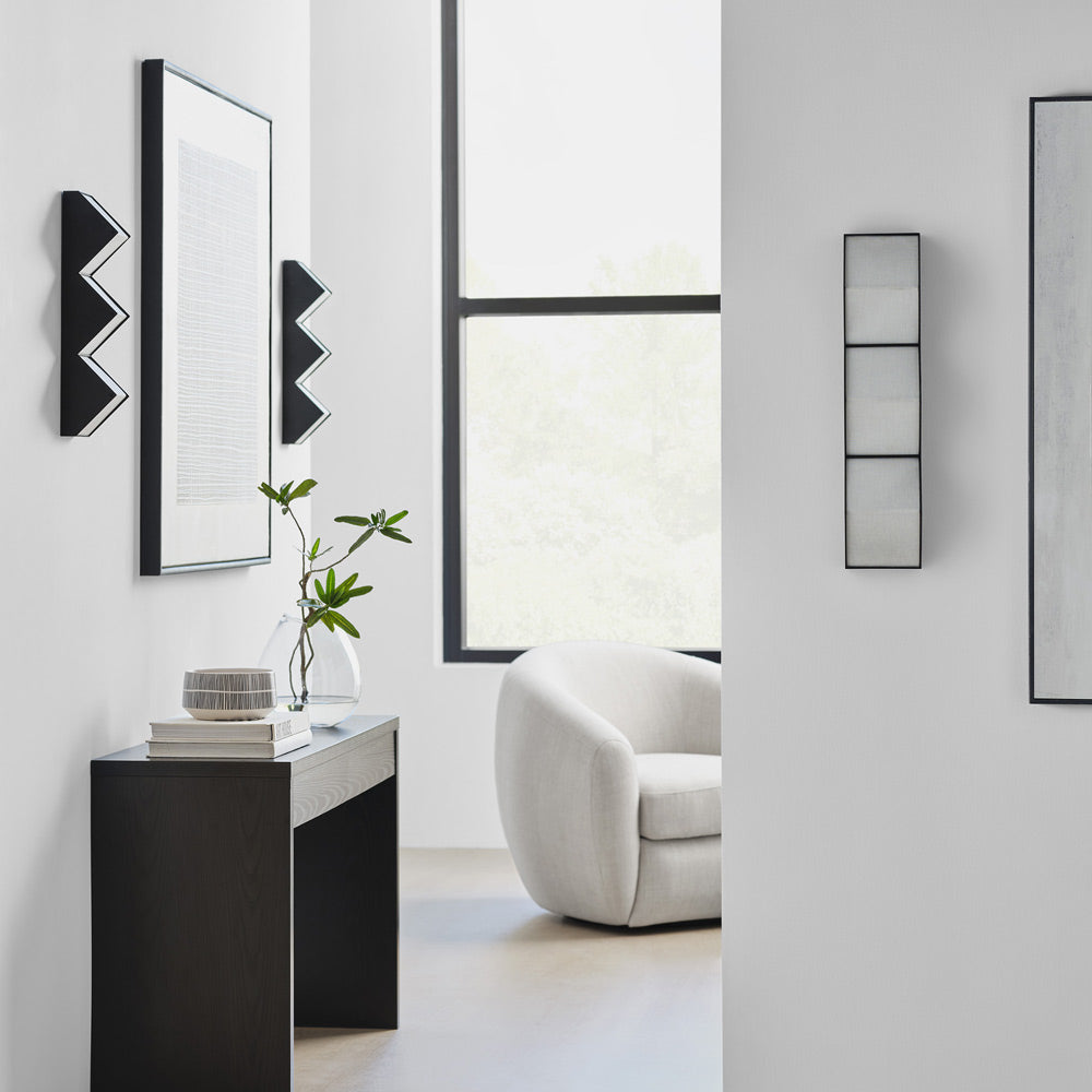 Zig Zag LED Wall Light in living room.