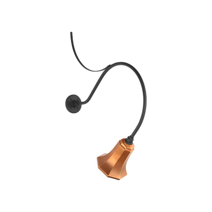 Academy Anchored Larrabee Barn Outdoor Wall Light in Matte Black/7.5-Inch Soft Copper Savannah Shade (26.5-Inch).