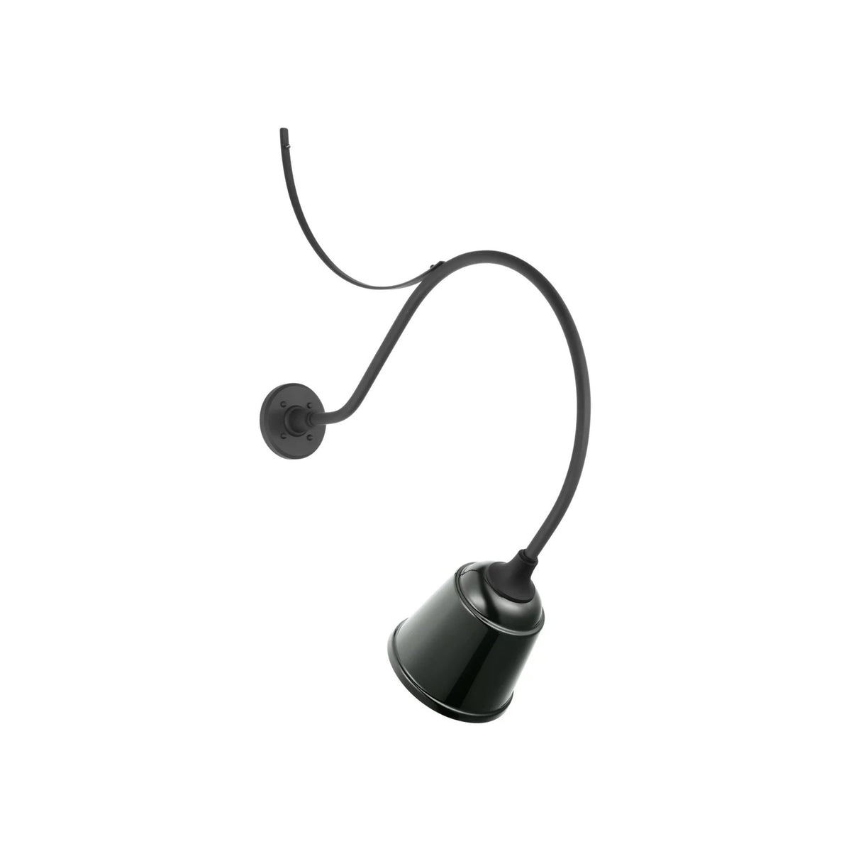 Academy Anchored Larrabee Barn Outdoor Wall Light in Matte Black/8-Inch Green Rockhouse Shade (26.5-Inch).