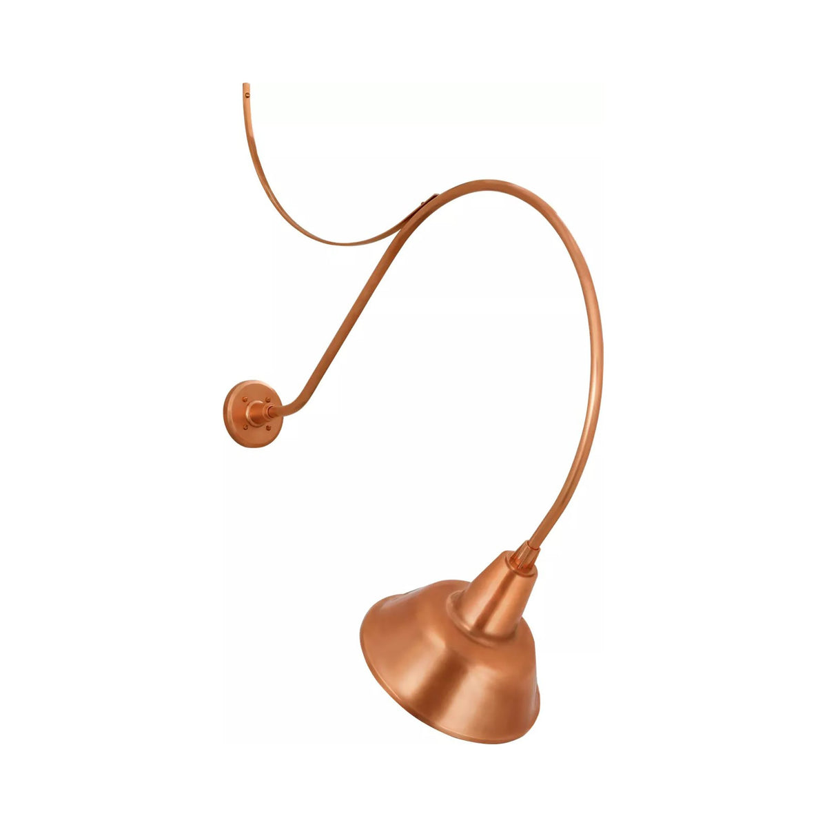 Academy Anchored Larrabee Barn Outdoor Wall Light in Soft Copper/12.5-Inch Soft Copper Bowers Shade (36-Inch).