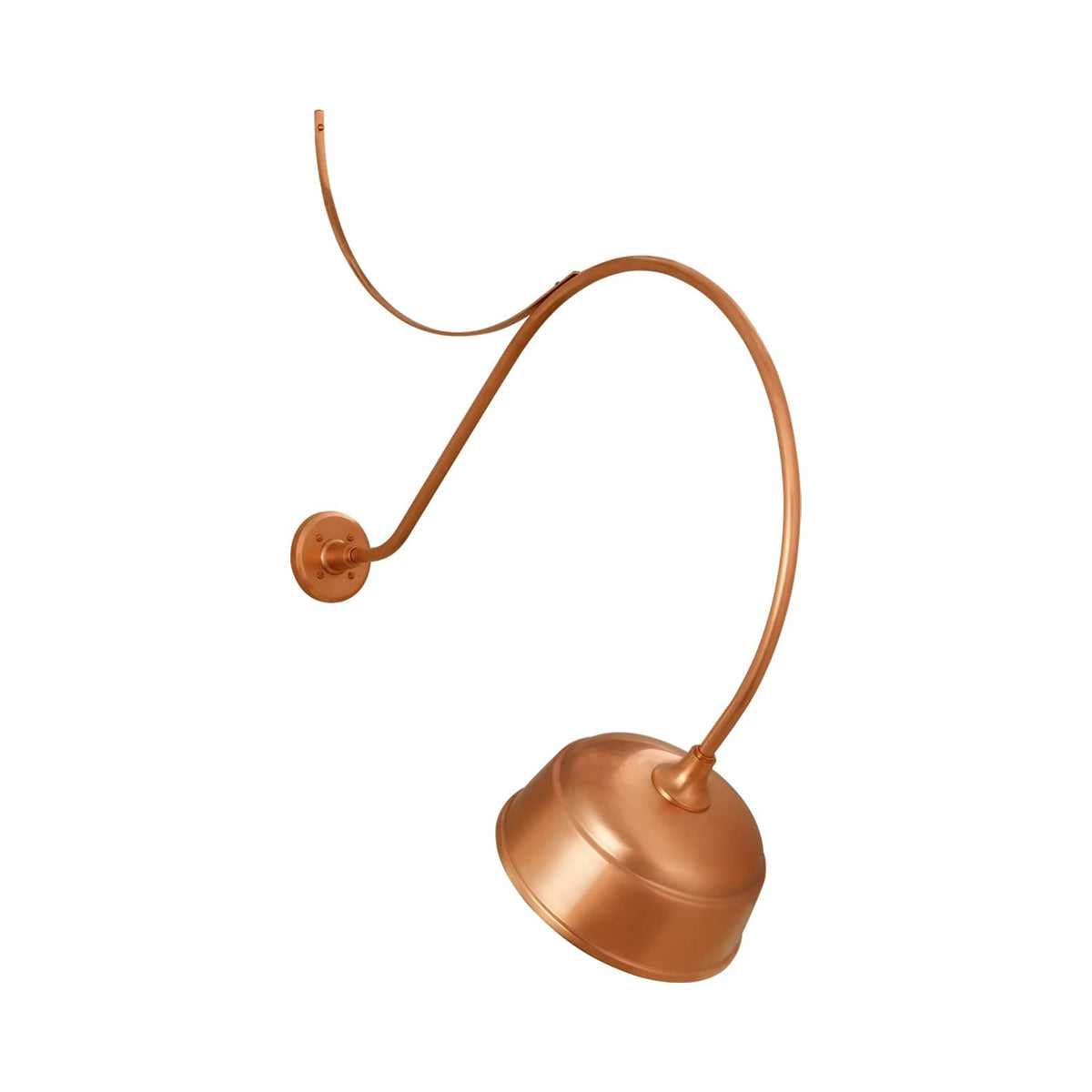 Academy Anchored Larrabee Barn Outdoor Wall Light in Soft Copper/12.5-Inch Soft Copper Rockhouse Shade (36-Inch).