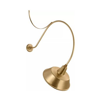 Academy Anchored Larrabee Barn Outdoor Wall Light in Hand-Rubbed Antique Brass/16-Inch Hand-Rubbed Antique Brass Bowers Shade (36-Inch).