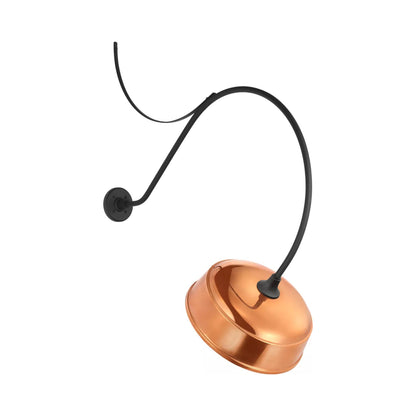 Academy Anchored Larrabee Barn Outdoor Wall Light in Matte Black/16-Inch Soft Copper Rockhouse Shade (36-Inch).
