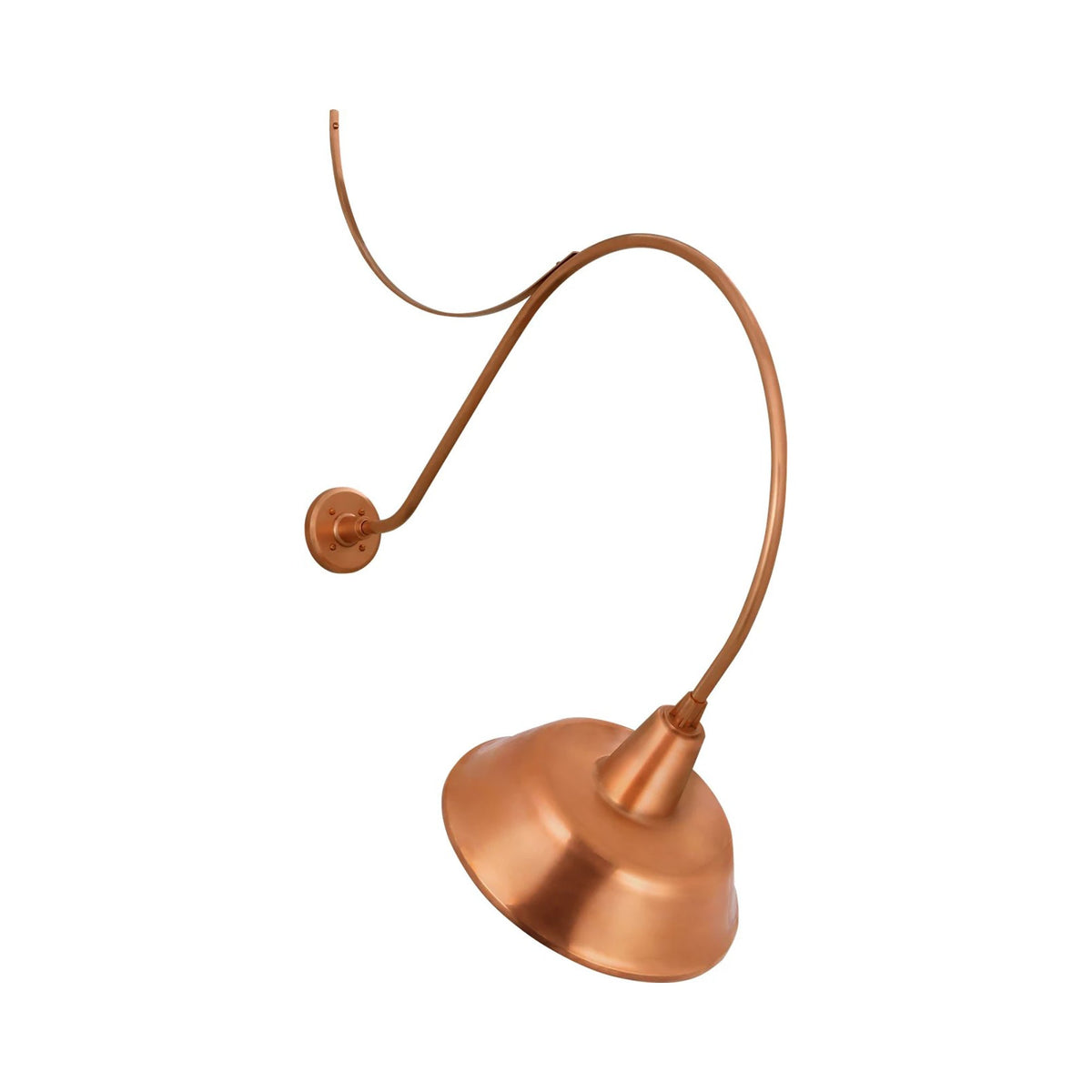 Academy Anchored Larrabee Barn Outdoor Wall Light in Soft Copper/16-Inch Soft Copper Bowers Shade (36-Inch).