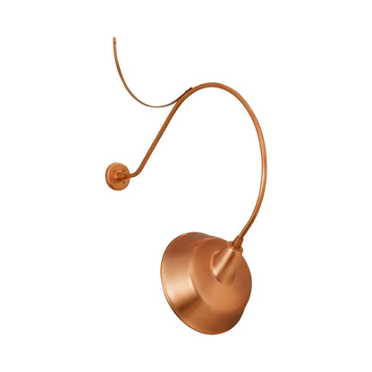 Academy Anchored Larrabee Barn Outdoor Wall Light in Soft Copper/16-Inch Soft Copper Tilted Bowers Shade (36-Inch).