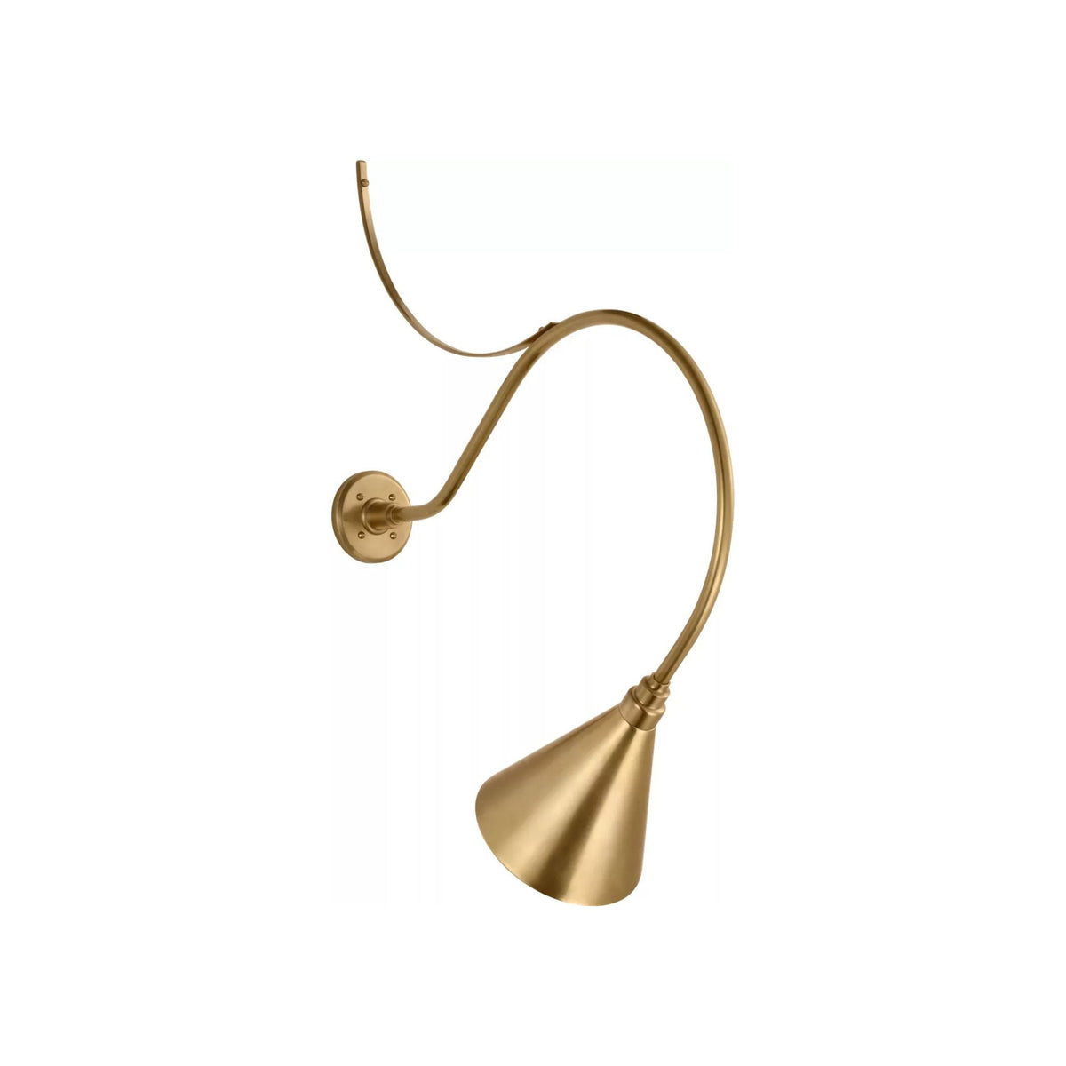 Academy Anchored Larrabee Barn Outdoor Wall Light in Hand-Rubbed Antique Brass/9-Inch Hand-Rubbed Antique Brass Conical Savannah Shade (26.5-Inch).