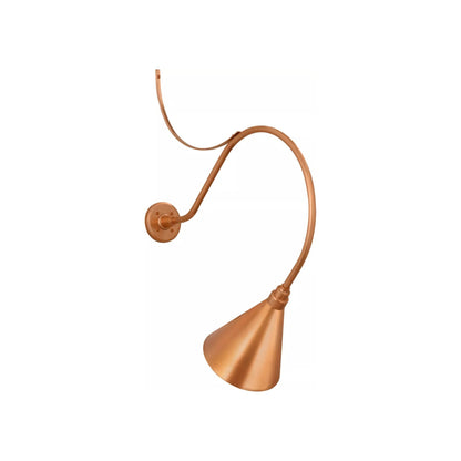 Academy Anchored Larrabee Barn Outdoor Wall Light in Soft Copper/9-Inch Soft Copper Conical Savannah Shade (26.5-Inch).